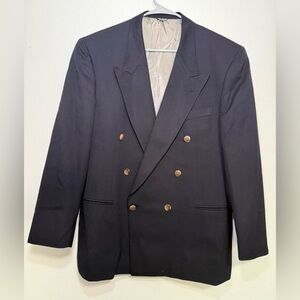 Chaps Blazer Men Navy Blue Linen Blend Ralph